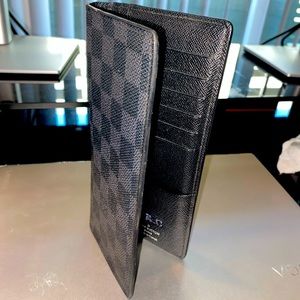 Louis Vuitton Brazza Long Wallet, Damier Graphite Canvas